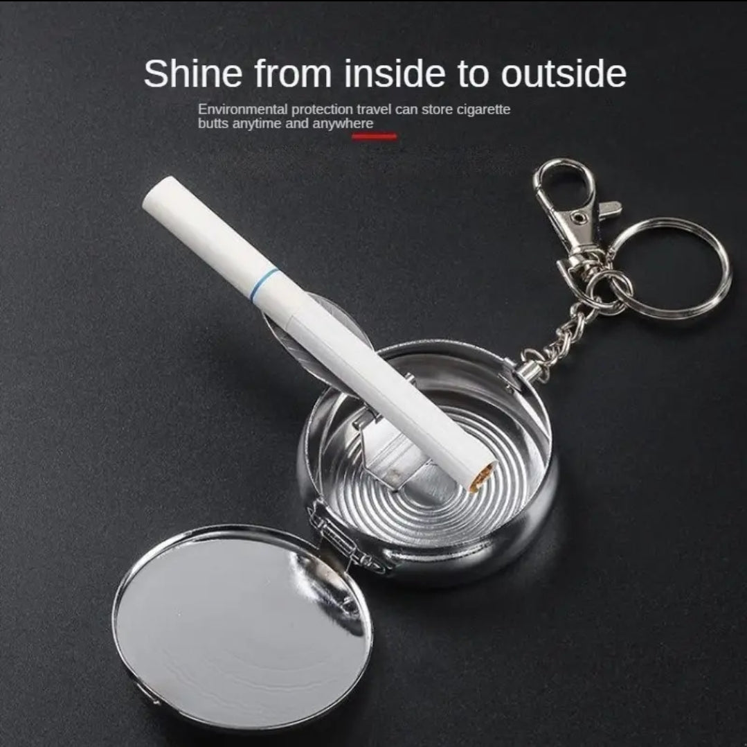 Personalised Engraved Ashtray With Cover, Mini Portable Ashtray