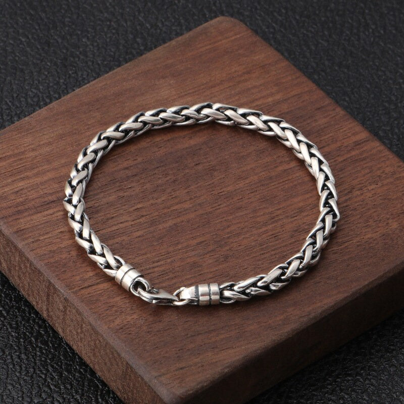 Classic Keel Chain Stainless Steel Big Fear Statement Sign Viking Into Life Bracelet.Perfect Gift for Birthday Anniversary Friendship Gifts