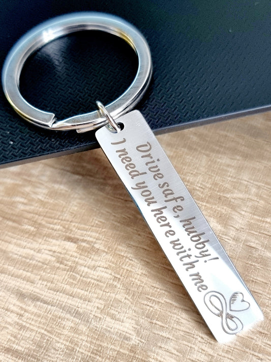 Scanable Love Song Code- Love Symbols Engraved, High Quality Stainless Steel keyring, Engraved KeyRing, Drive Safe KeyRing, Couple Key Ring