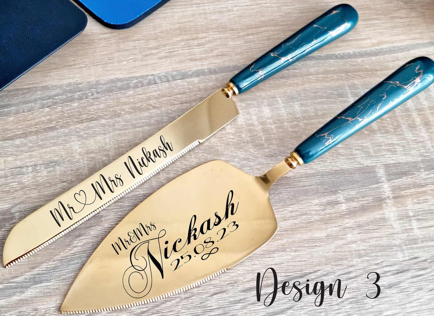 Personalised Engraved Cake Server, Slicer Set Wedding Birthday Anniversary Party, Gifts For All Occasions